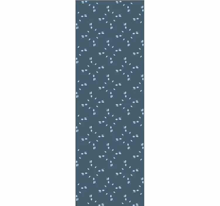 Tenda a rullo sala da pranzo motivo fiore magnolia blu - TenStickers