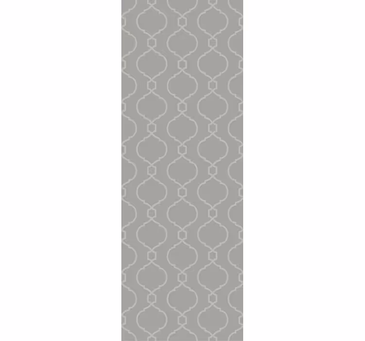 Tenda a rullo sala da pranzo motivo geometrico grigio - TenStickers
