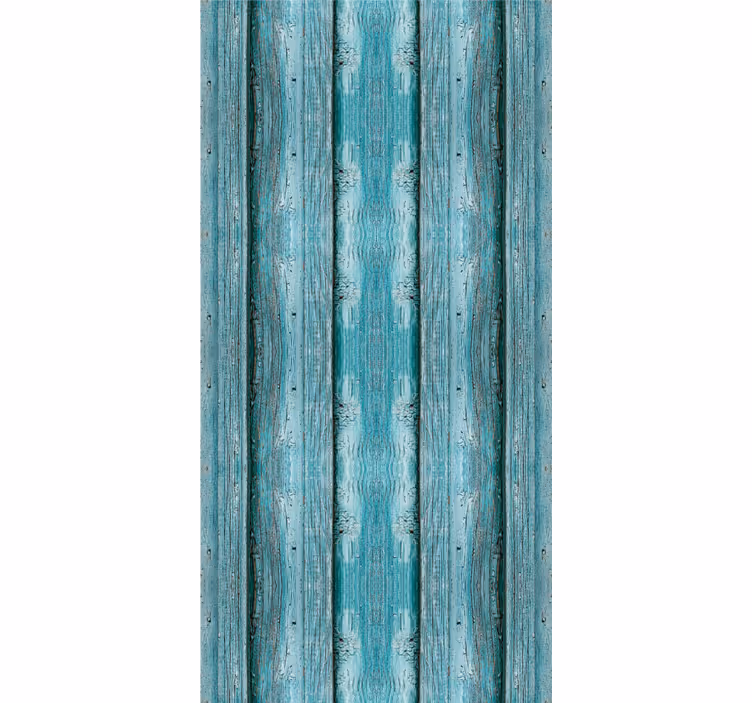 Tenda a rullo sala da pranzo effetto legno blu - TenStickers