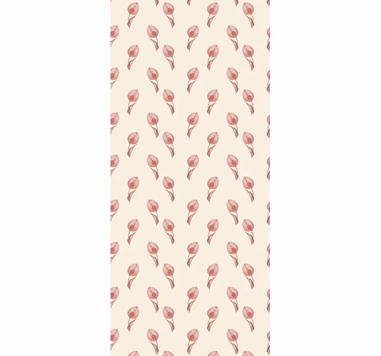 Tenda a rullo sala da pranzo motivo tulipani rosa - TenStickers