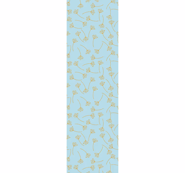 Tenda a rullo sala da pranzo piante nordiche blu - TenStickers