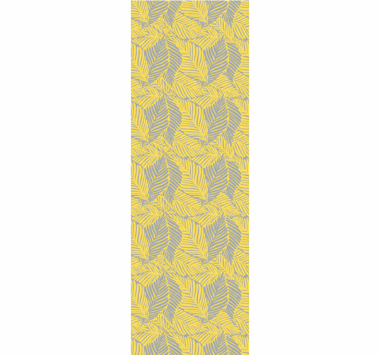 Tenda a rullo sala da pranzo foglie tropicali pantone - TenStickers