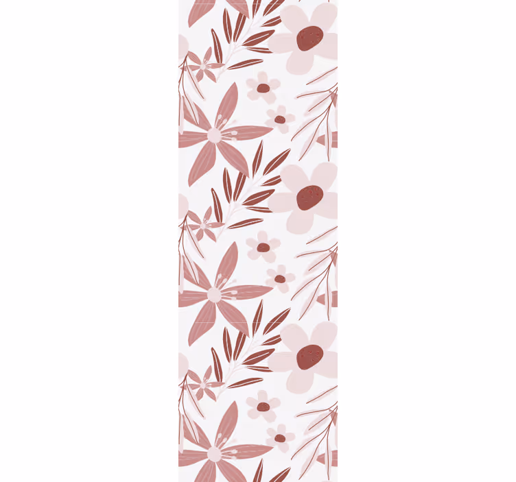 Tenda a rullo sala da pranzo fiori di margherita rosa - TenStickers