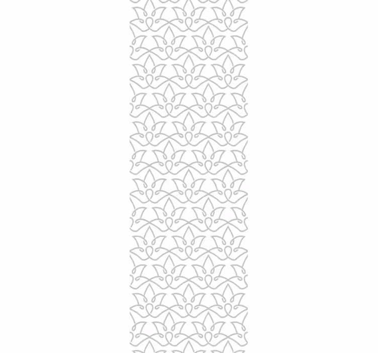 Tenda a rullo sala da pranzo motivo floreale grigio moderno - TenStickers