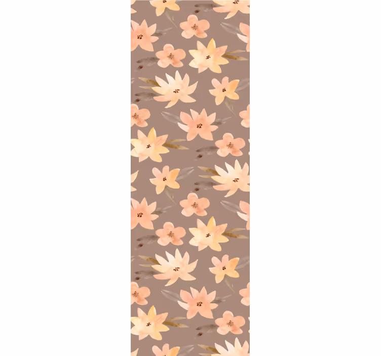 Tenda a rullo sala da pranzo fiori acquarello pastello - TenStickers