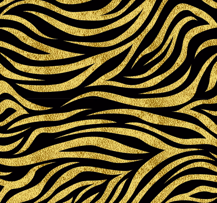 Tenda a rullo sala da pranzo motivo zebra dorata - TenStickers
