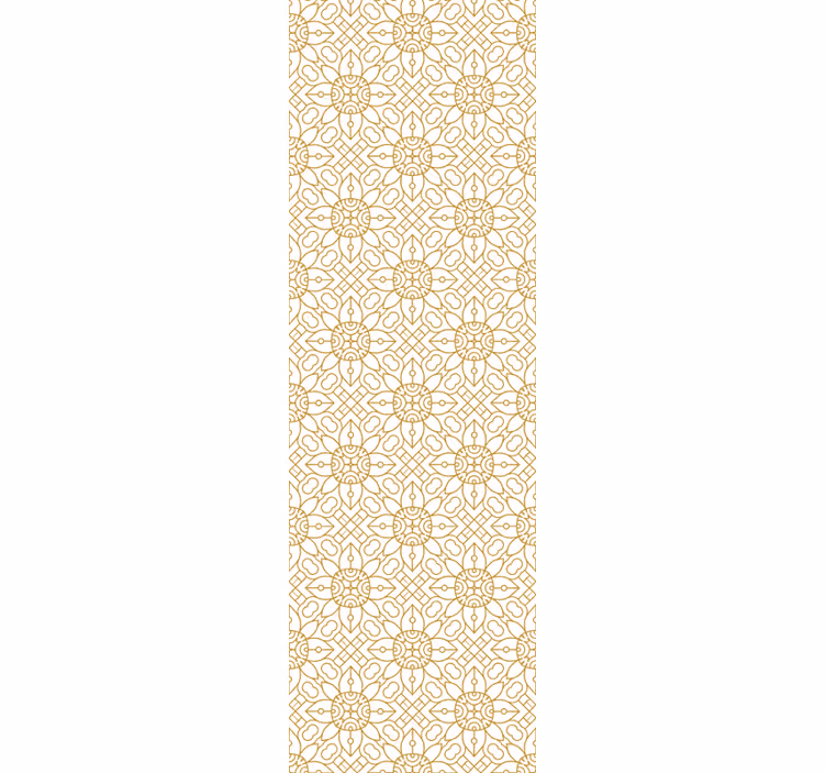 Tenda a rullo sala da pranzo motivo floreale bianco moderno - TenStickers