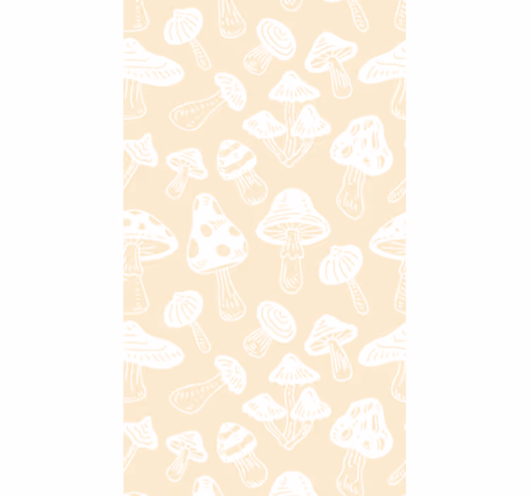 Tenda a rullo sala da pranzo design funghi beige - TenStickers