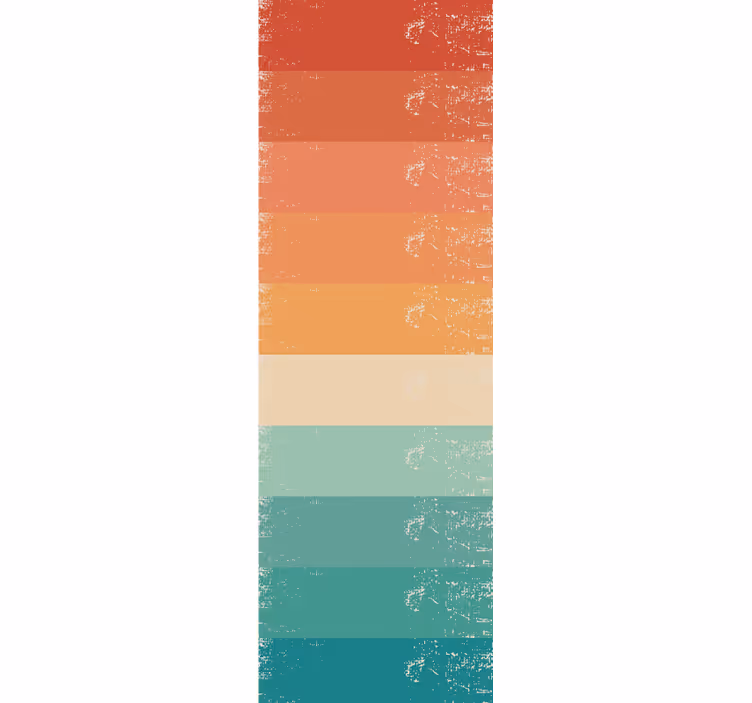 Tenda a rullo sala da pranzo arcobaleno a righe rétro - TenStickers