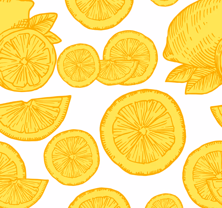 Tenda a rullo sala da pranzo schizzo di arance e limoni - TenStickers