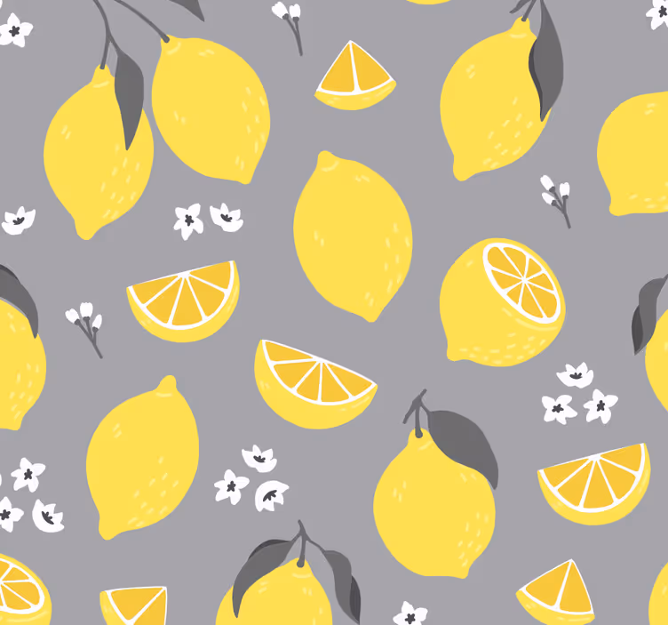 Tenda a rullo sala da pranzo limone tropicale - TenStickers
