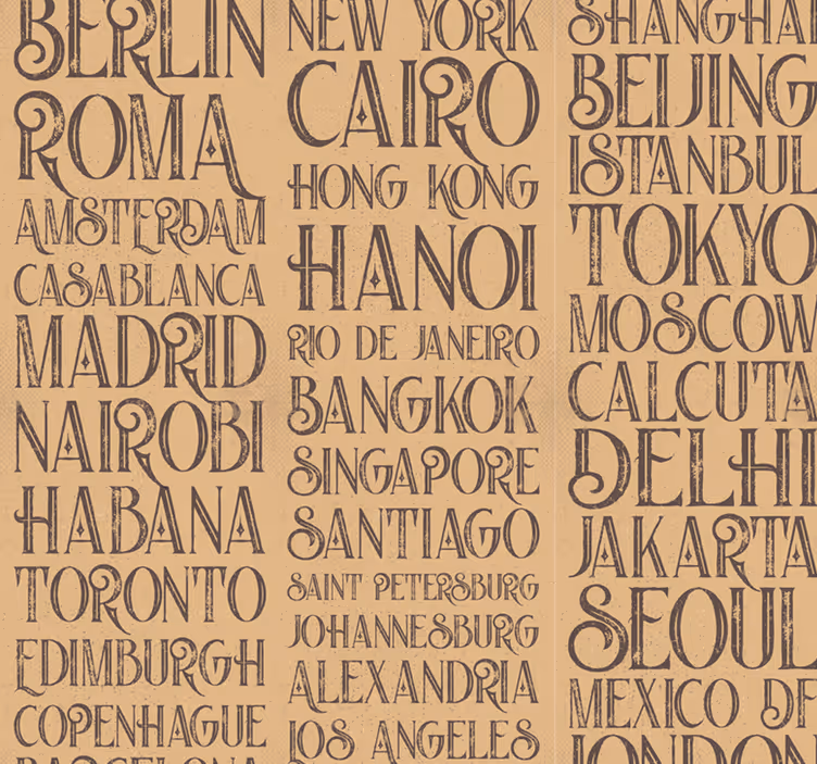 Tenda a rullo sala da pranzo città del mondo - TenStickers