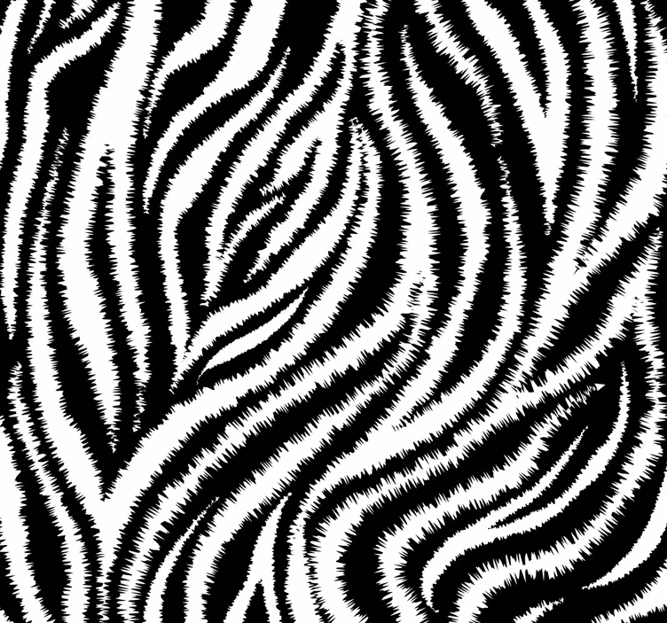 Tenda a rullo sala da pranzo zebra bianca e nera classica - TenStickers