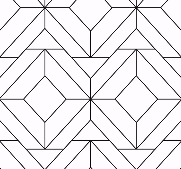 Tenda a rullo sala da pranzo con motivi geometrici nordici - TenStickers