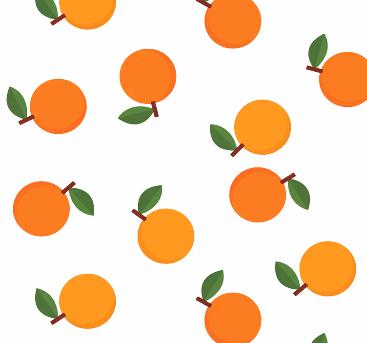 Tenda a rullo sala da pranzo arance eleganti - TenStickers