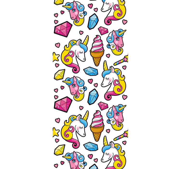 Tenda a rullo cameretta motivo fantasia unicorno - TenStickers