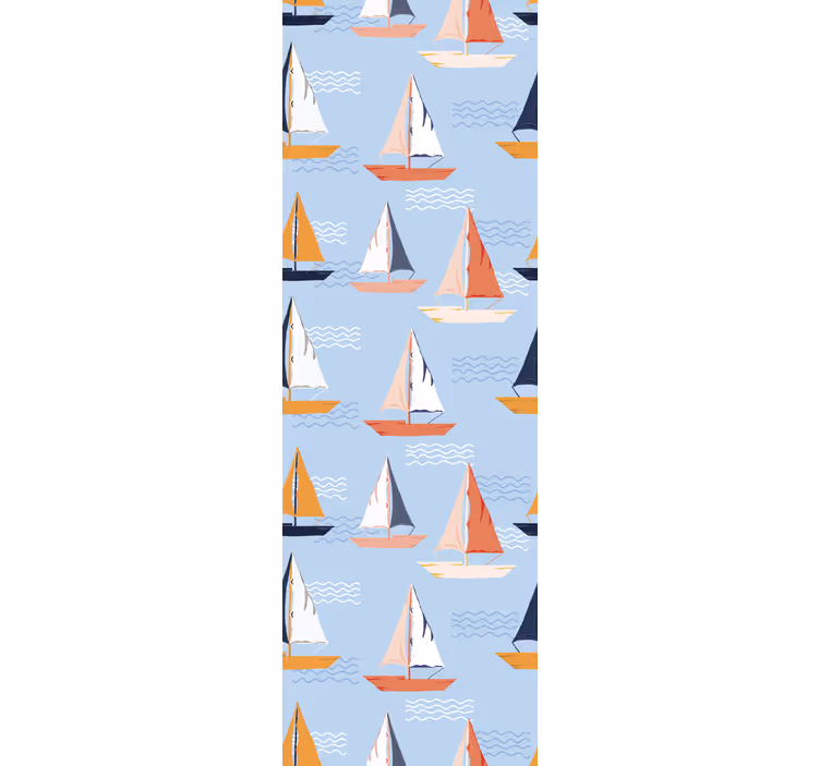 Tenda a rullo cameretta motivo barche felici - TenStickers