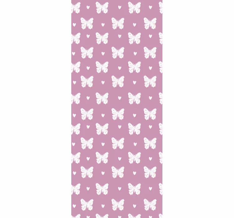 Tenda a rullo cameretta motivo farfalle rosa volanti - TenStickers