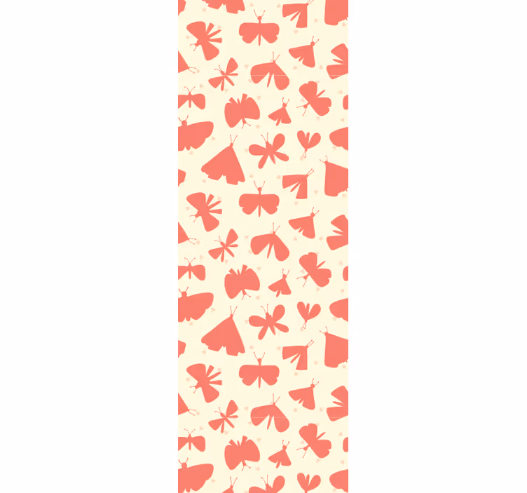 Tenda a rullo cameretta motivo geometrico farfalle rosa - TenStickers