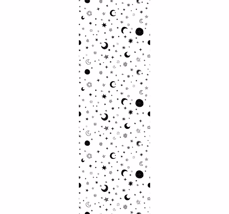 Tenda a rullo cameretta spazio con stelle - TenStickers