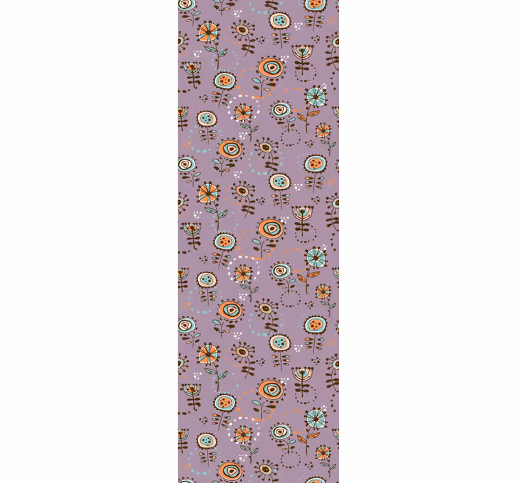 Tenda a rullo cameretta motivo floreale rosa svedese - TenStickers