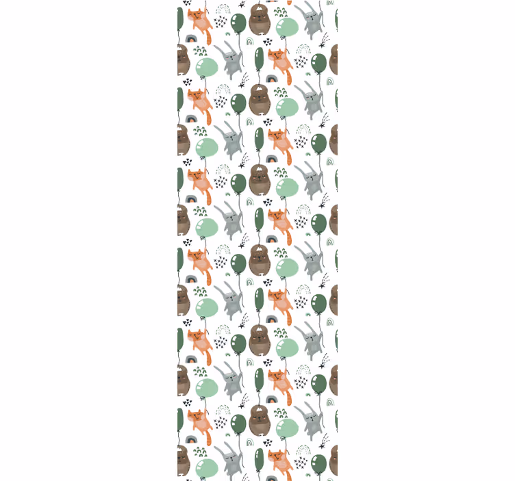 Tenda a rullo cameretta scoiattolo orso coniglio - TenStickers