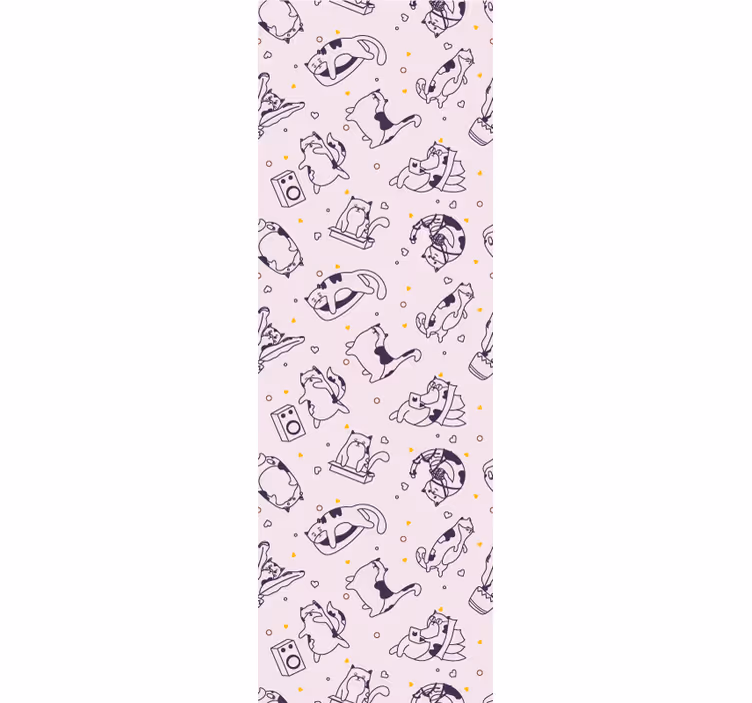 Tenda a rullo cameretta motivo band musicale gatti - TenStickers