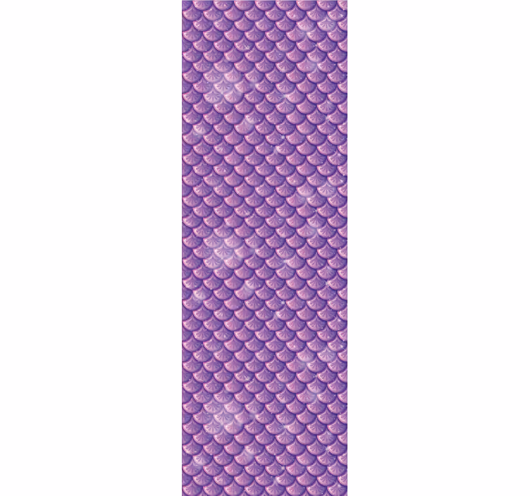 Tenda a rullo cameretta scaglie di sirena viola - TenStickers