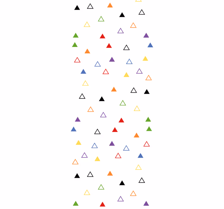 Tenda a rullo cameretta colorata a triangoli vuoti - TenStickers