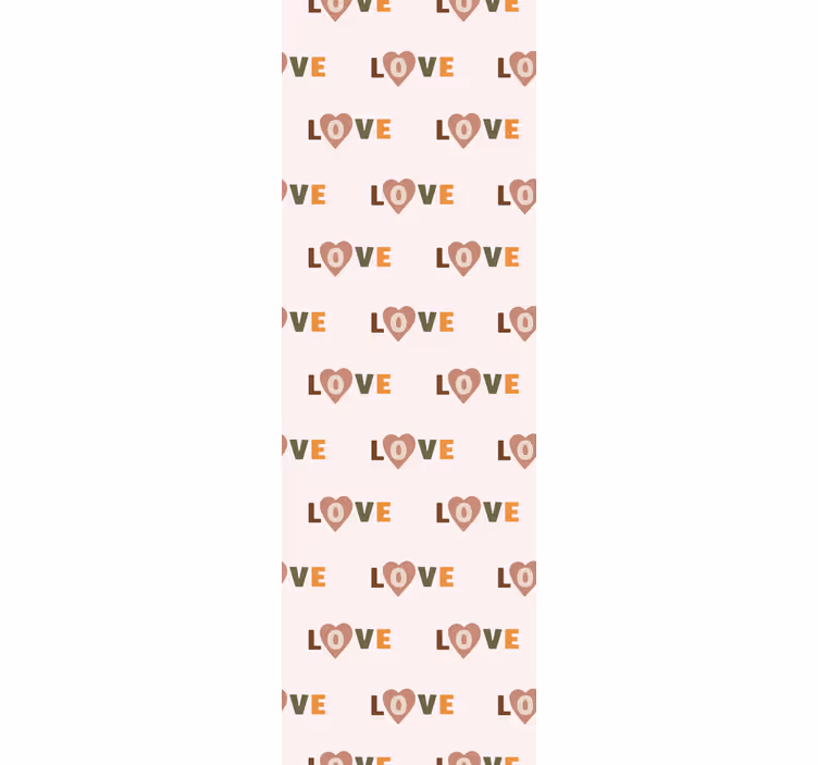 Tenda a rullo cameretta parola d'amore stile pastello - TenStickers
