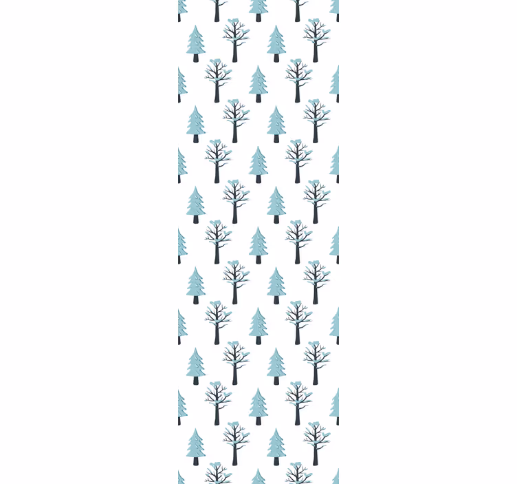 Tenda a rullo cameretta albero nella neve - TenStickers