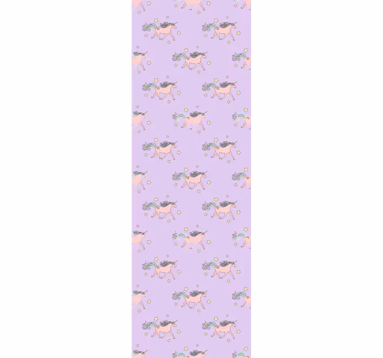 Tenda a rullo cameretta motivo unicorni pastello rosa - TenStickers