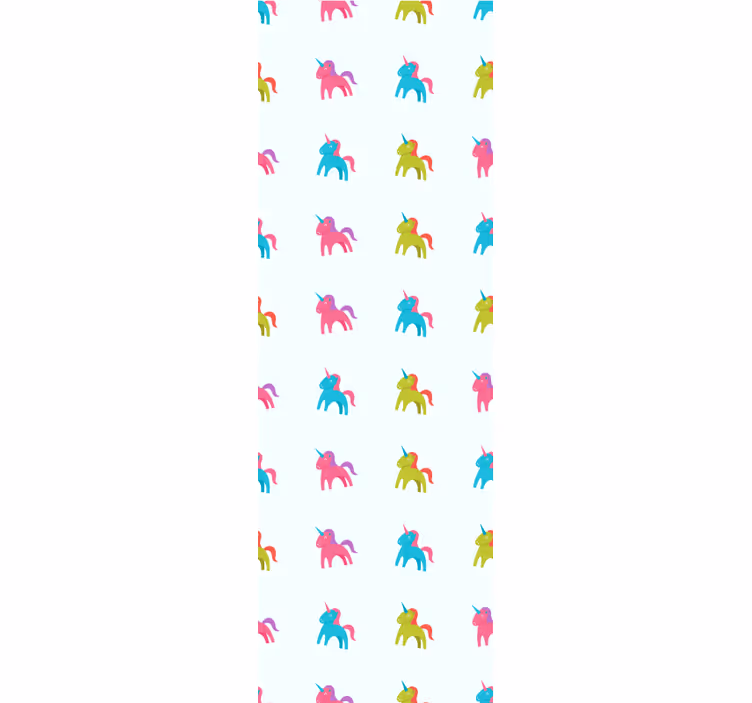 Tenda a rullo cameretta unicorni su sfondo blu - TenStickers