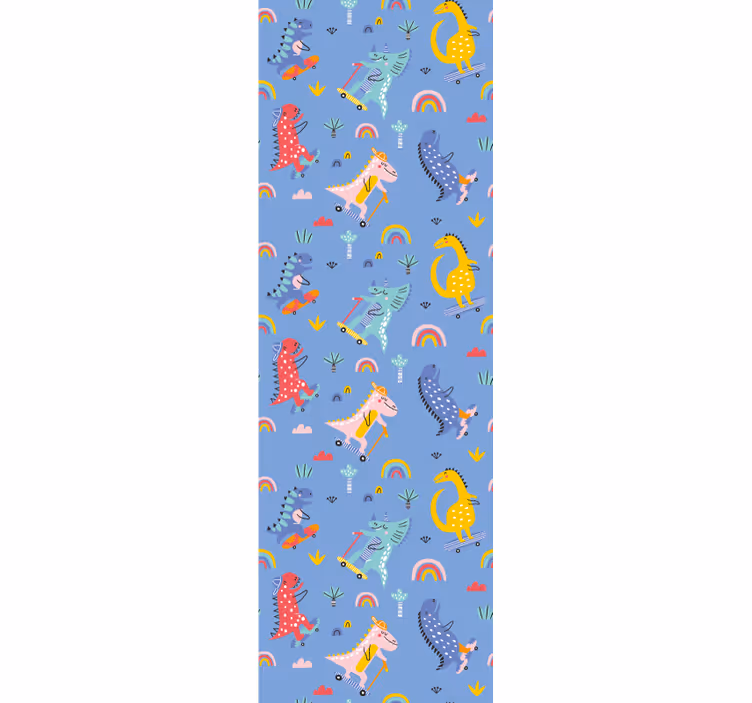Tenda a rullo cameretta dinosauri skater carini - TenStickers