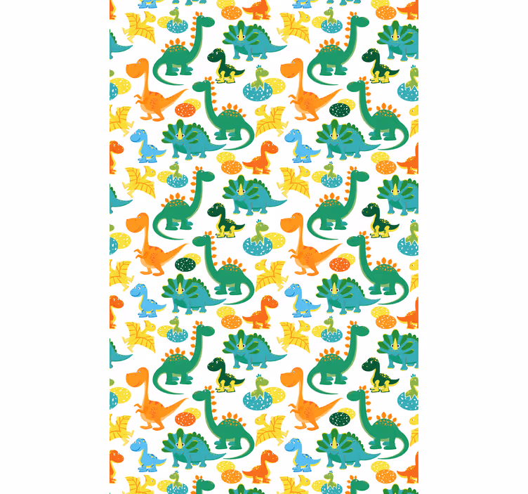 Tenda a rullo cameretta con motivo dinosauri colorati - TenStickers