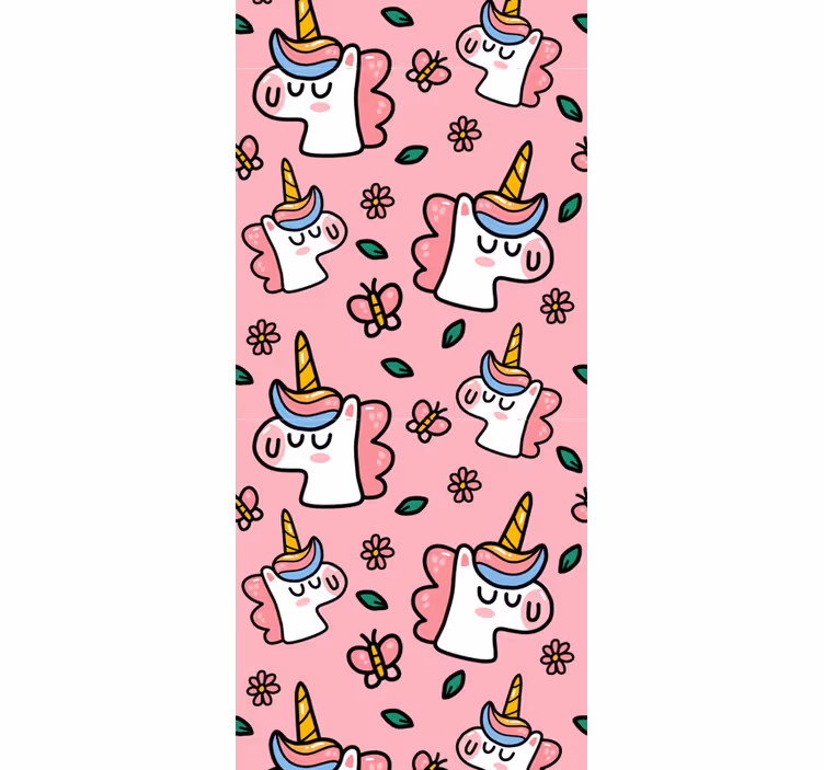 Tenda a rullo cameretta unicorno fiorito carino - TenStickers