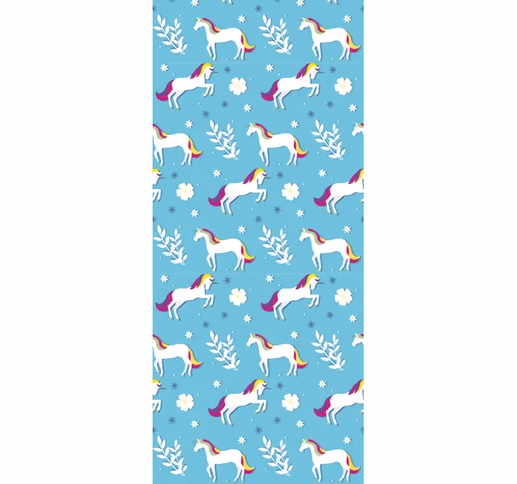 Tenda a rullo cameretta con motivo unicorno posizioni - TenStickers