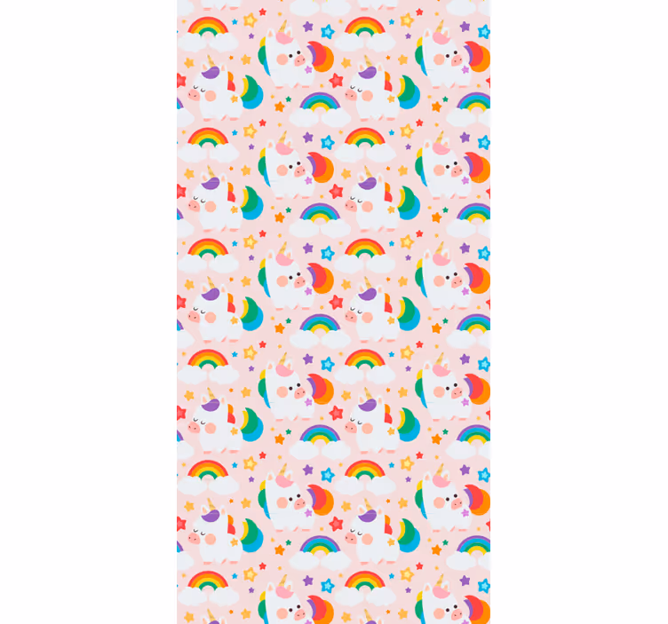 Tenda a rullo cameretta cavalli colorati - TenStickers