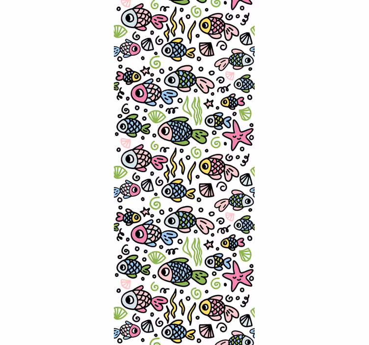 Tenda a rullo cameretta motivo pesci multicolore - TenStickers