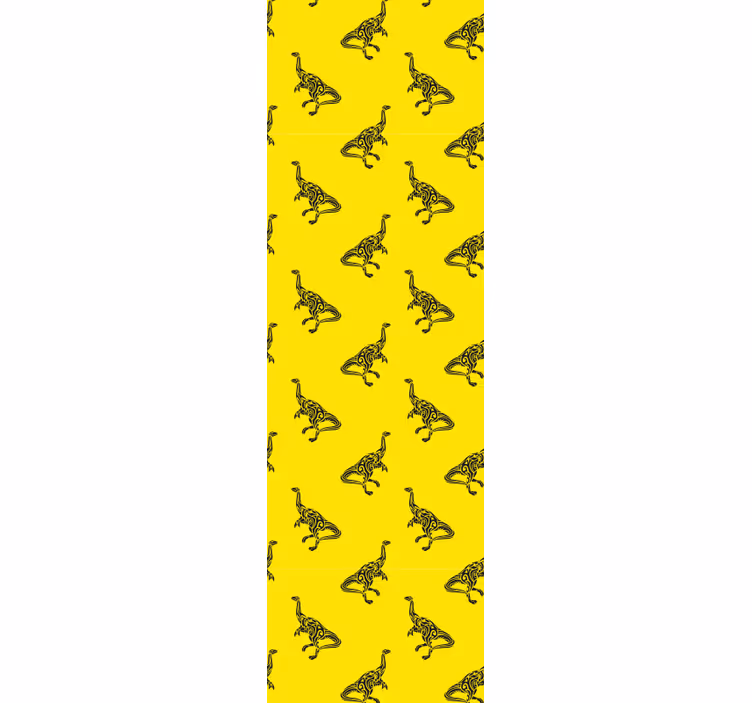 Tenda a rullo cameretta simboli di brachiosauro gialli - TenStickers