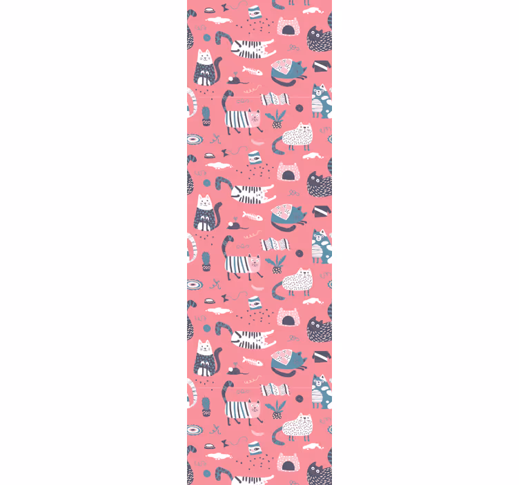 Tenda a rullo cameretta gattini nordici - TenStickers