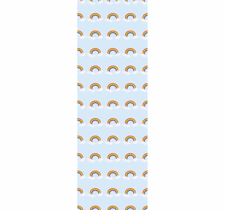 Tenda a rullo cameretta arcobaleno e nuvole colorate - TenStickers