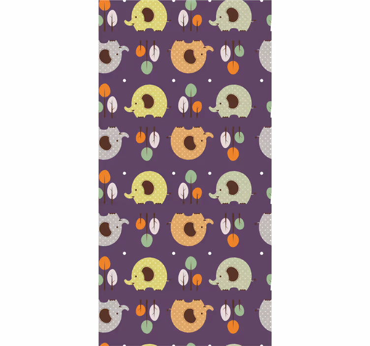 Tenda a rullo cameretta elefante d'autunno - TenStickers