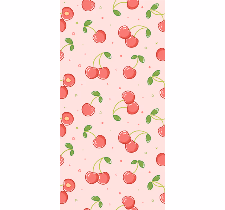 Tenda a rullo cameretta ciliegie rosa - TenStickers