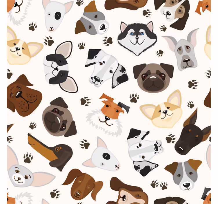 Tenda a rullo cameretta motivo cuccioli e cani - TenStickers
