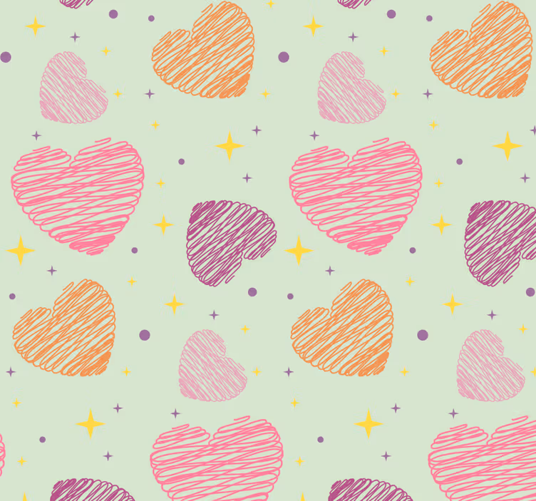 Tenda a rullo cameretta cuori rosa - TenStickers