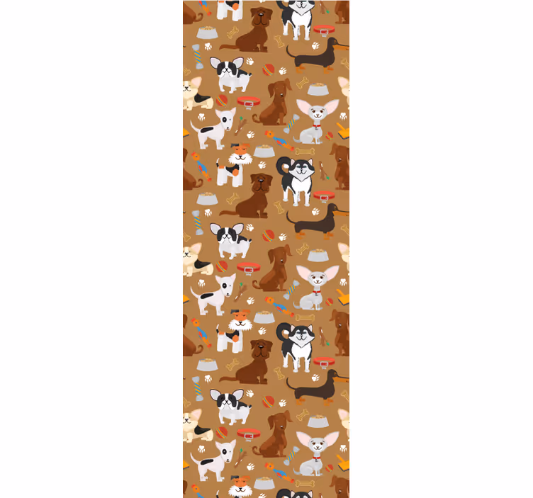 Tenda a rullo cameretta motivo cani carini diversi - TenStickers