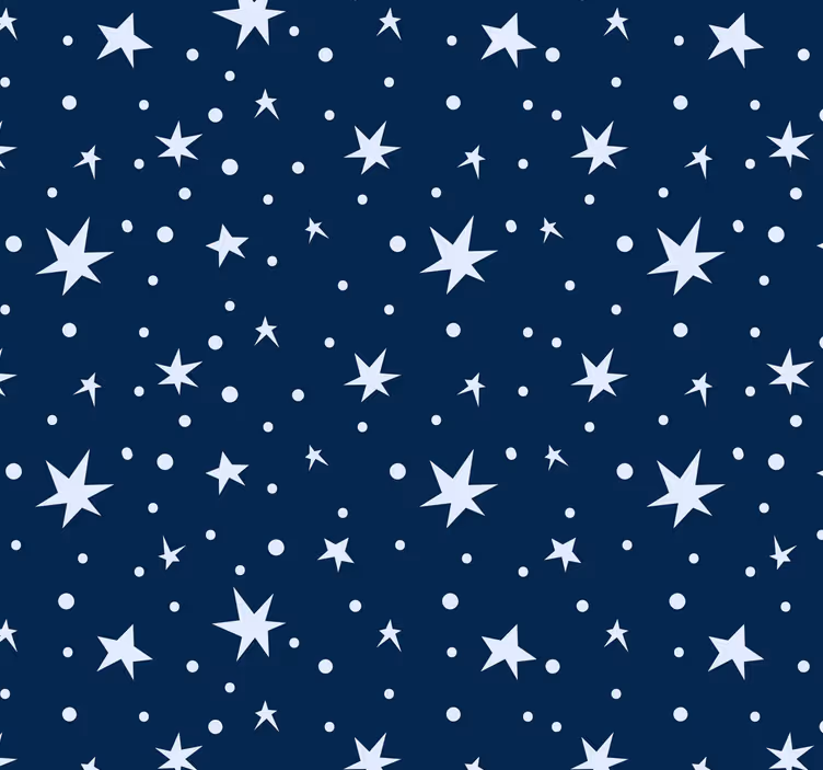 Tenda a rullo cameretta stelle su blu navy - TenStickers