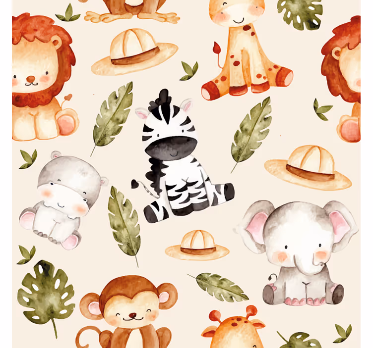 Tenda a rullo cameretta beige safari - TenStickers