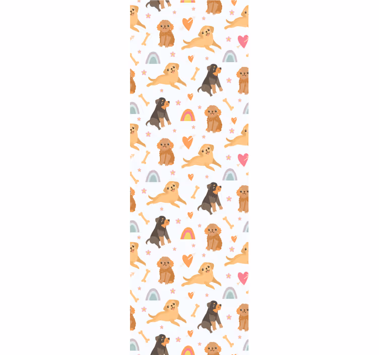 Tenda a rullo cameretta motivo cani e arcobaleni - TenStickers